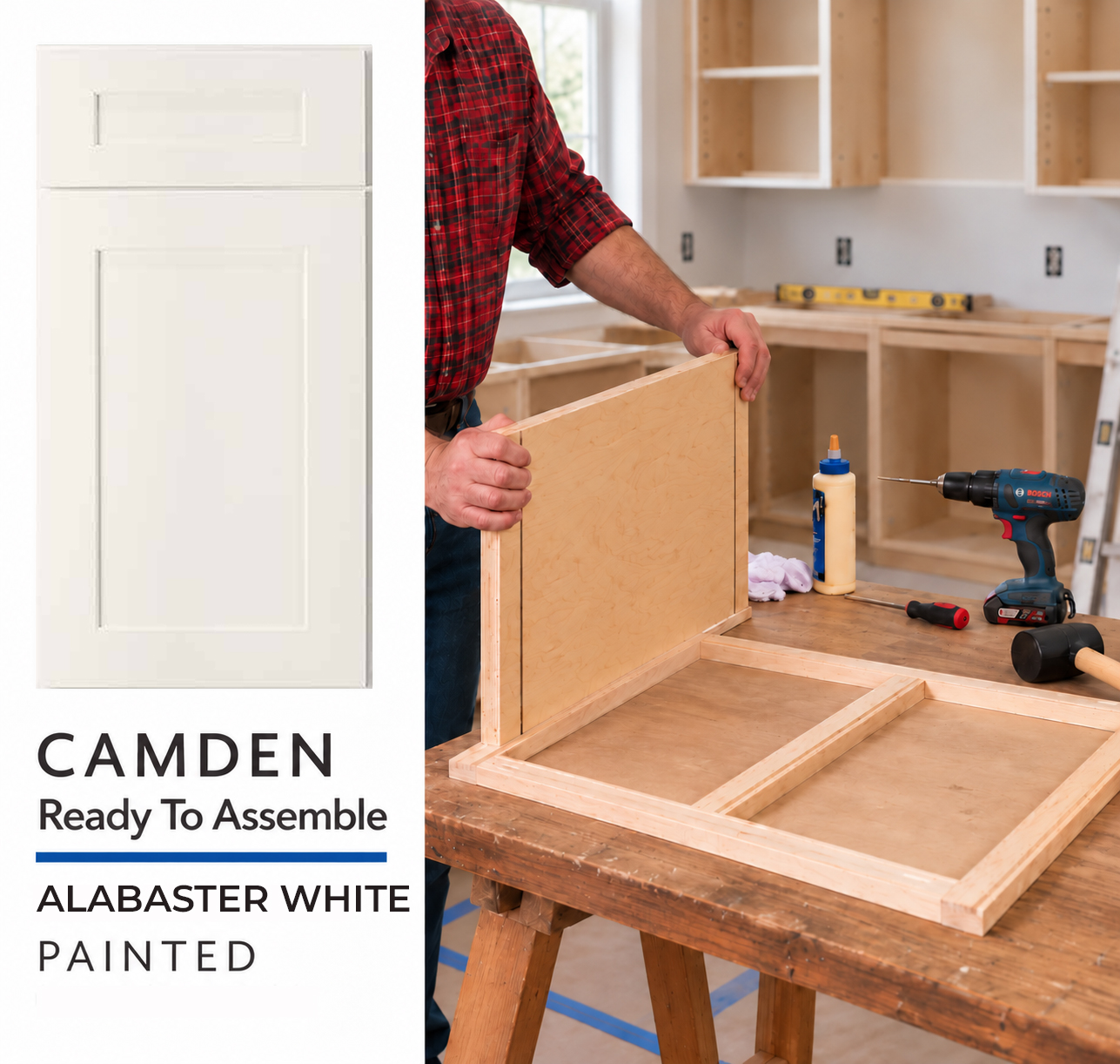 CAMDEN - Alabaster White - Ready To Assemble (RTA)