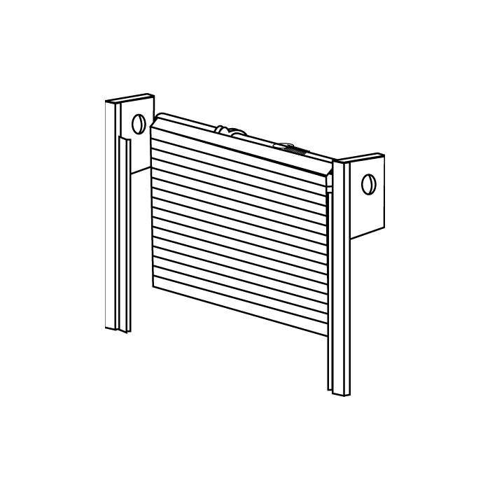 Omega National T04049002-W01, Tambour Door Track Set, Finger Lite Hardware  and Track Systems, Frameless Application