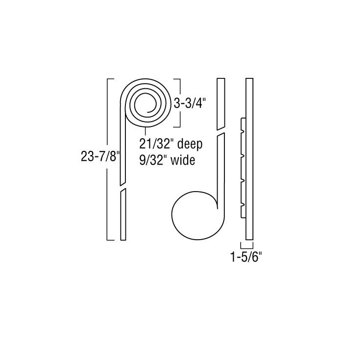 Omega National T04049002-W01, Tambour Door Track Set, Finger Lite Hardware  and Track Systems, Frameless Application