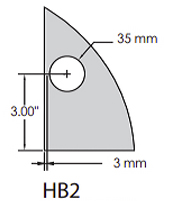 Hinge bore pattern for compact hinge without dowel inserts