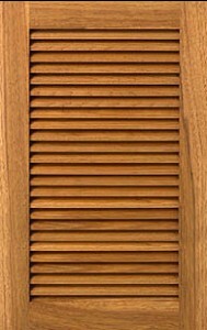 Custom Stained Louver Cabinet Doors