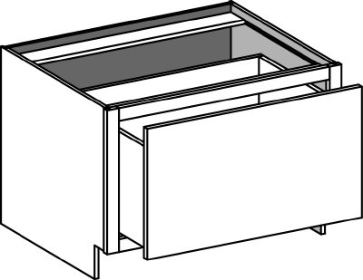 Typical 1 drawer base cabinet