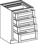 Typical 4 drawer bank
