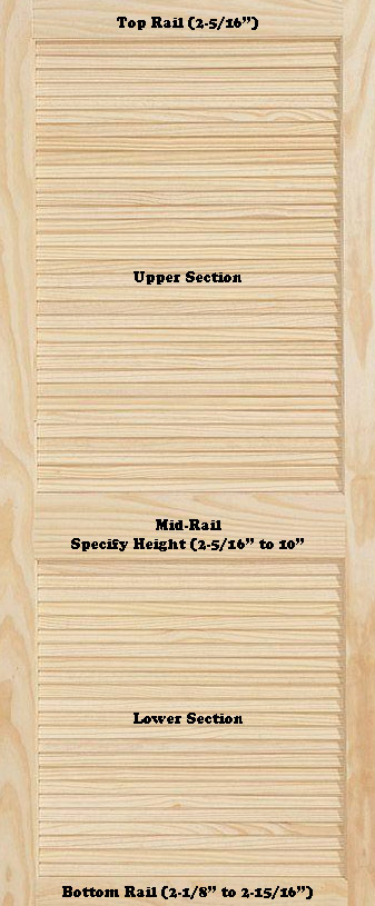 Adding mid-rail(s) to Louvered Doors