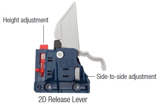12 dimensional adjustment lever