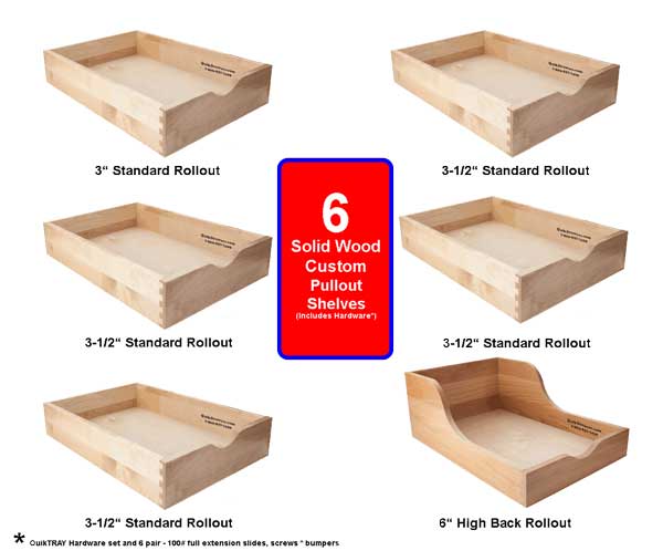 Pantry 6 Pack Special with various size shelves