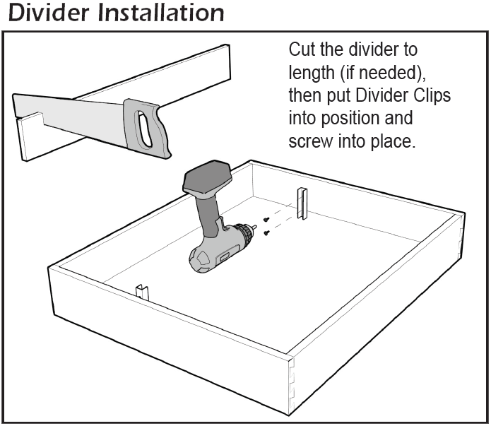 QuikTRAY standard dividers part