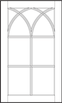 Conestoga Arched Lite with Horizontal Lite Mullion Door