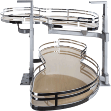 Maple with Polished Chrome Right Hand Swing out Blind Corner Unit