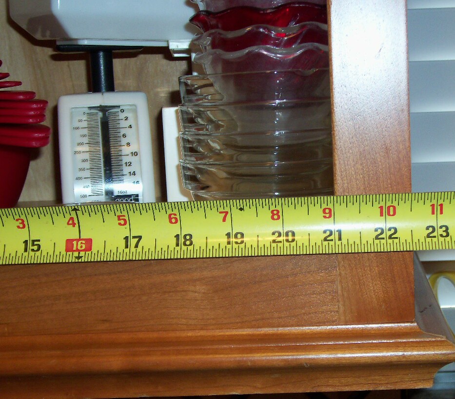 Measure width of the cabinet door opening to nearest 1/16"