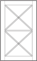 Conestoga Double X Lite with Horizontal Lite Mullion Door