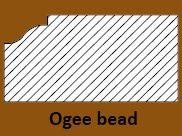 Ogee opening bead for front face frame
