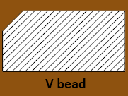 V opening bead for front face frame