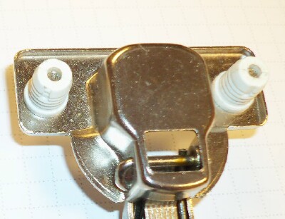 Picture of press-on type hinge, back side