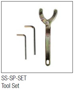 KV Barn Door Stainless Steel Accessories - 2 Allen keys and 1 wrench