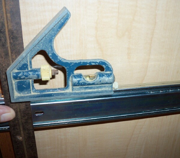Half depth shelf installation using 2 "L" bracket
