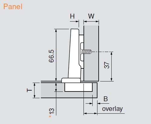 Guide to selecting Blum large overlay concealed hinge on frameless cabinet