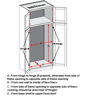 Standard double door pantry cabinet no shelves