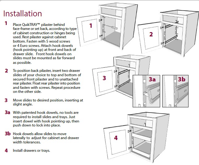 QuikTRAY Rollout &quotAll in One Pot & Pan Pullout/Rollout Kit